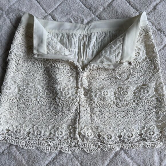 Francesca's Collection | "Crystal Pier" Tiered Crochet Lace Skirt | Size Medium - Picture 5 of 10